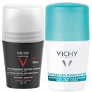 Промо-набор Vichy (Виши) из 2-х Шариковых дезодорантов экстра-сильного действия для мужчин и дезодорант против белых и желтых пятен для женщин -40% на второй foto 1