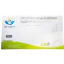 Перчатки медицинские латексные Sanitarycare (р.М) №100 foto 1