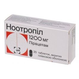 Ноотропилтаблеткив/о1200мг№20