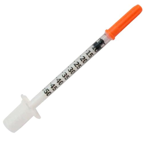 Шприц BD Micro-Fine Plus инсулиновый U-100 с иглой G-29 (0,33 мм x 12,7 мм) 0,5 мл №1 - фото №1 Шприц BD Micro-Fine Plus инсулиновый U-100 с иглой G-29 (0,33 мм x 12,7 мм) 0,5 мл №1