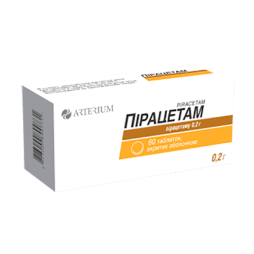 Пирацетам 0,2 г таблетки №60 - фото №1 Пирацетам 0,2 г таблетки №60