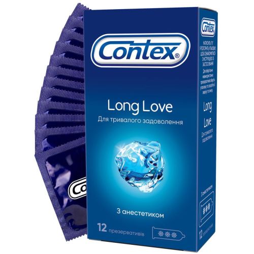 Презервативи Contex Long Love з анестетиком №12 - фото №1 Презервативи Contex Long Love з анестетиком №12