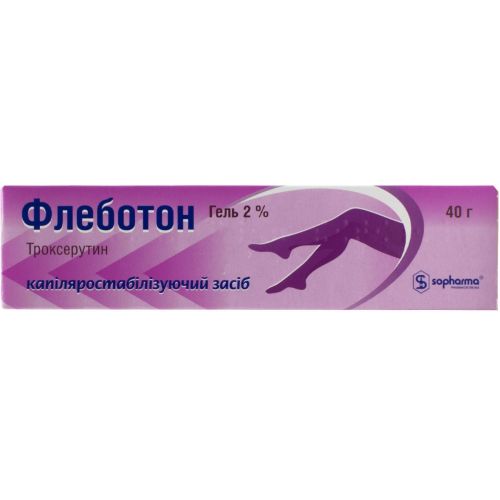 Флеботон 2% гель 40 г - фото №1 Флеботон 2% гель 40 г
