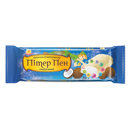 Батончик Питер Пен витаминизированный кокос с какао в шоколадой глазуре - фото №1 Батончик Питер Пен витаминизированный кокос с какао в шоколадой глазуре
