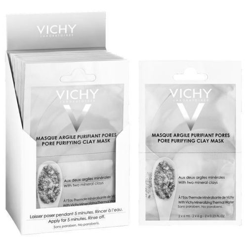 Маска Vichy (Виши) минеральная c глиной очищающая поры 2x6 мл - фото №1 Маска Vichy (Виши) минеральная c глиной очищающая поры 2x6 мл
