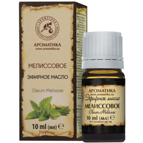 Масло эфирное Ароматика мелиссовое 10 мл - фото №1 Масло эфирное Ароматика мелиссовое 10 мл
