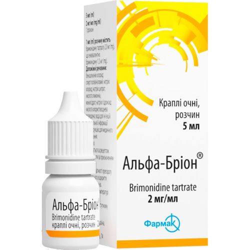 Альфа-Брион капли глазные раствор 2мг/мл флакон 5 мл - фото №1 Альфа-Брион капли глазные раствор 2мг/мл флакон 5 мл