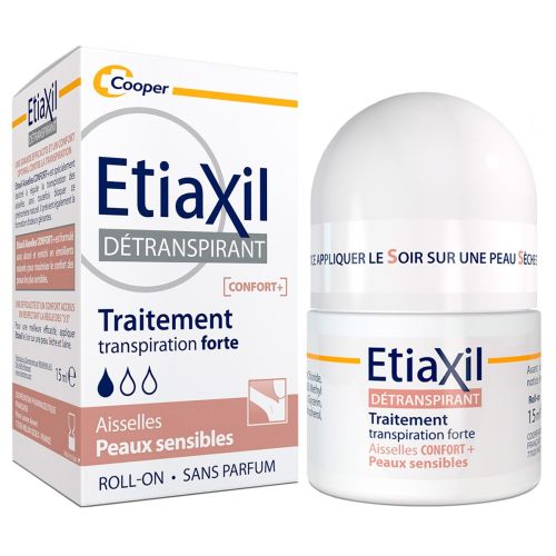 Дезодорант-антиперспірант Etiaxil Confort Plus від підвищеного потовиділення для чутливої шкіри, без спирту, 15 мл - фото №1 Дезодорант-антиперспірант Etiaxil Confort Plus від підвищеного потовиділення для чутливої шкіри, без спирту, 15 мл