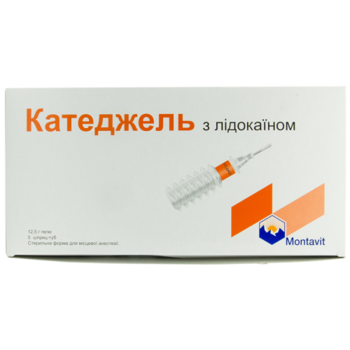 Катеджель з лідокаїном гель уретри 12,5 г №5 - фото №1 Катеджель з лідокаїном гель уретри 12,5 г №5