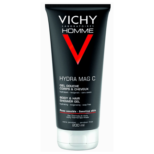 Гель для душу Vichy (Віши) Homme Гідра Маг C тонізуючий зволожуючий для тіла та волосся 200 мл - фото №1 Гель для душу Vichy (Віши) Homme Гідра Маг C тонізуючий зволожуючий для тіла та волосся 200 мл