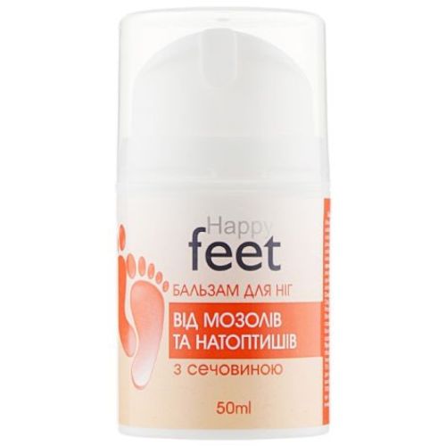 Бальзам для ног Happy Feet от мозолей и натоптышей с мочевиной, 50 мл - фото №1 Бальзам для ног Happy Feet от мозолей и натоптышей с мочевиной, 50 мл