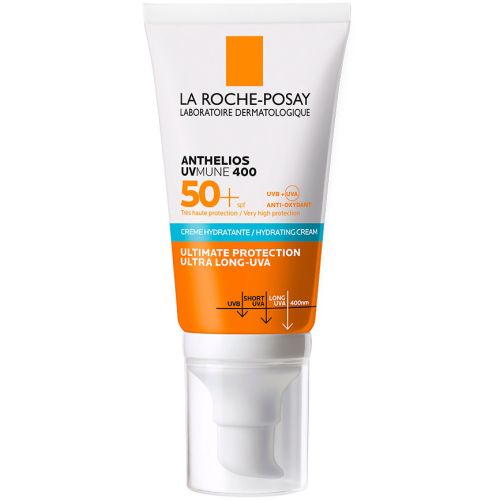 Крем сонцезахисний зволожуючий La Roche-Posay (Ля Рош-Позе) Anthelios UVmune 400 SPF50+ для обличчя та шкіри навколо очей, 50 мл - фото №1 Крем сонцезахисний зволожуючий La Roche-Posay (Ля Рош-Позе) Anthelios UVmune 400 SPF50+ для обличчя та шкіри навколо очей, 50 мл
