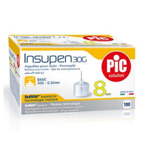 Голка інсулінова Insupen (Інсупен) 30Gx8М №100 - фото №1 Голка інсулінова Insupen (Інсупен) 30Gx8М №100