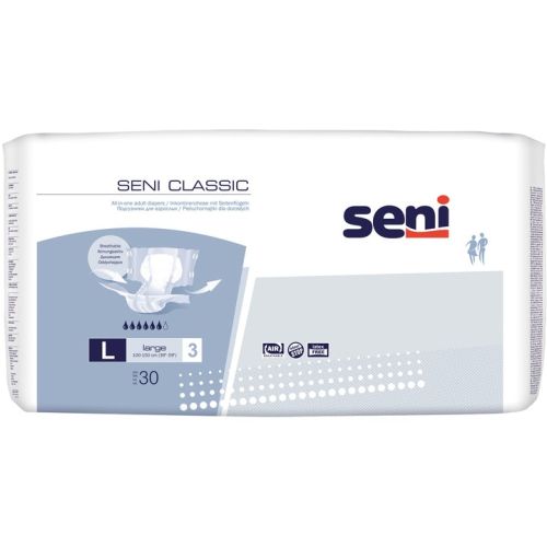 Подгузники для взрослых Seni Classic р.L №30 - фото №1 Подгузники для взрослых Seni Classic р.L №30