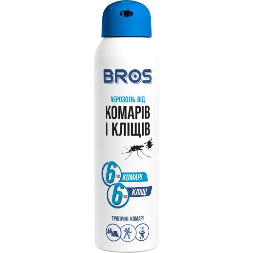 Аерозоль Bros Max від комарів та кліщів, 90 мл - фото №1 Аерозоль Bros Max від комарів та кліщів, 90 мл