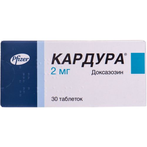 Кардура 2 мг таблетки №30 - фото №1 Кардура 2 мг таблетки №30