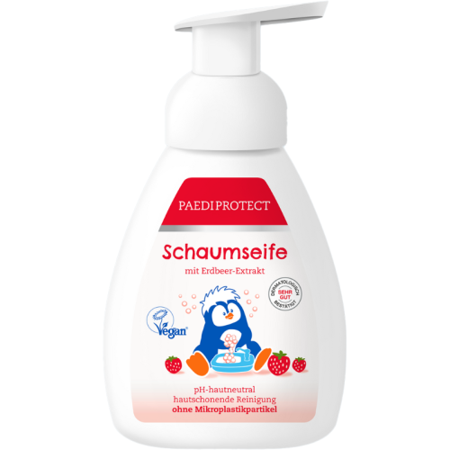 Мило Paediprotect (Педіпротект) дитяче для рук пінне полуниця 250 мл - фото №1 Мило Paediprotect (Педіпротект) дитяче для рук пінне полуниця 250 мл