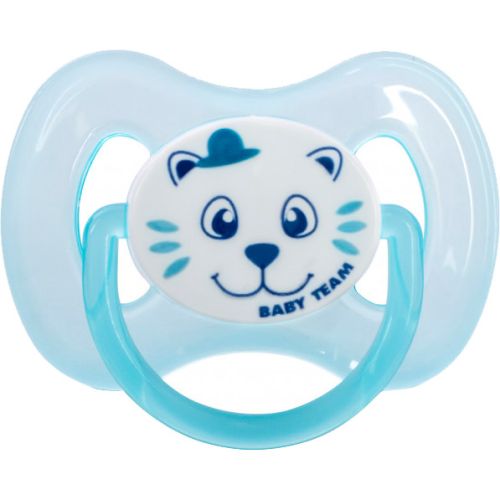 Пустышка Baby Team силиконовая классическая, в ассортименте - фото №1 Пустышка Baby Team силиконовая классическая, в ассортименте