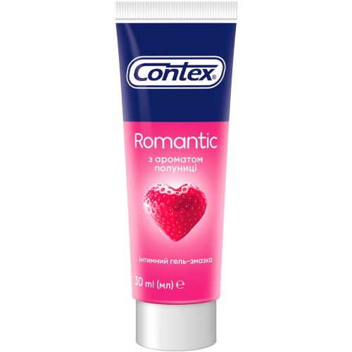 Гель-смазка Contex Romantic с ароматом клубники, 30 мл - фото №1 Гель-смазка Contex Romantic с ароматом клубники, 30 мл