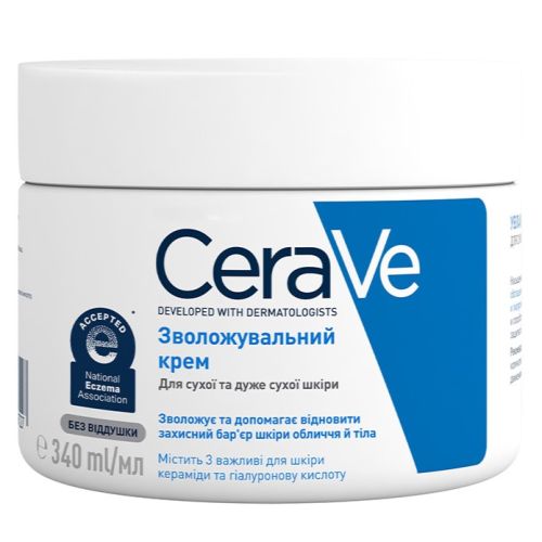 Крем CeraVe (Сераве) увлажняющий для сухой кожи лица и тела 340 г - фото №1 Крем CeraVe (Сераве) увлажняющий для сухой кожи лица и тела 340 г