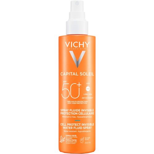 Спрей-флюид Vichy (Виши) Capital Soleil водостойкий солнцезащитный для тела SPF50 200 мл - фото №1 Спрей-флюид Vichy (Виши) Capital Soleil водостойкий солнцезащитный для тела SPF50 200 мл