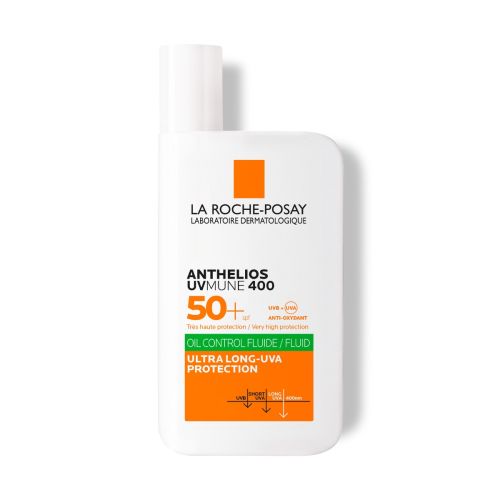 Легкий сонцезахисний флюїд La Roche-Posay (Ля Рош-Позе) UVMune 400 Oil Control SPF 50+ з ефектом для миття жирної чутливої шкіри, дуже високий рівень захисту від UVB і дуже довгих променів, 50 мл - фото №1 Легкий сонцезахисний флюїд La Roche-Posay (Ля Рош-Позе) UVMune 400 Oil Control SPF 50+ з ефектом для миття жирної чутливої шкіри, дуже високий рівень захисту від UVB і дуже довгих променів, 50 мл