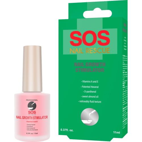 Стимулятор прискореного росту нігтів SOS Nail Rescue з вітамінами Е та Гексаналем, 11 мл - фото №1 Стимулятор прискореного росту нігтів SOS Nail Rescue з вітамінами Е та Гексаналем, 11 мл