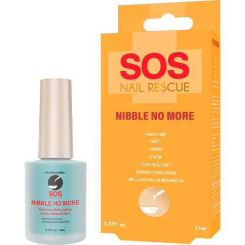 Засіб проти обкушування нігтів SOS Nail Rescue Гризи не хочу з Біотином та Кофеїном, 11 мл - фото №1 Засіб проти обкушування нігтів SOS Nail Rescue Гризи не хочу з Біотином та Кофеїном, 11 мл