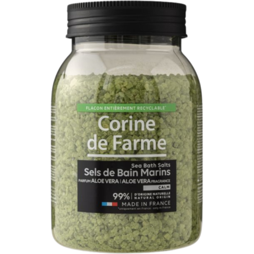 Сіль морська Corine de Farme (Корін де Фарм) для ванн Алое вера 600 г - фото №1 Сіль морська Corine de Farme (Корін де Фарм) для ванн Алое вера 600 г