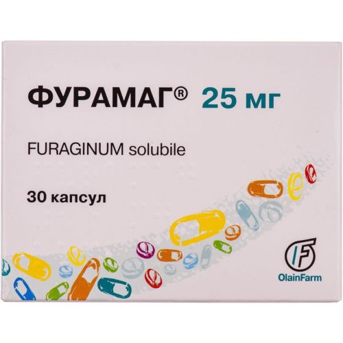 Фурамаг 25 мг капсули №30 - фото №1 Фурамаг 25 мг капсули №30