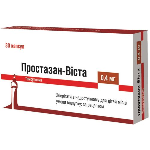 Простазан Віста 0,4 мг таблетки пролонгованої дії №30 - фото №1 Простазан Віста 0,4 мг таблетки пролонгованої дії №30