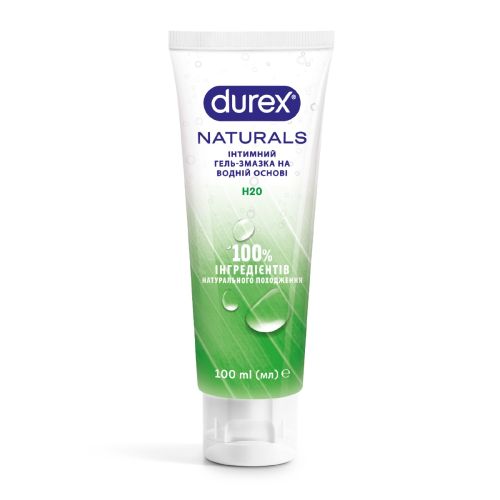 Інтимний гель-змазка DUREX Naturals із натуральних інгредієнтів без барвників та ароматизаторів (лубрикант), 100 мл - фото №1 Інтимний гель-змазка DUREX Naturals із натуральних інгредієнтів без барвників та ароматизаторів (лубрикант), 100 мл