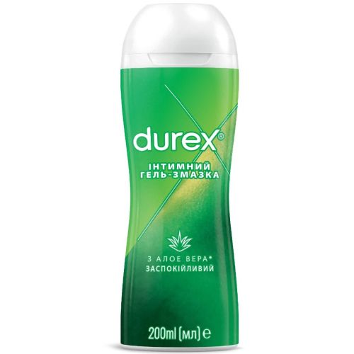 Гель-змазка Durex Play Massage 2в1 Aloe Vera з алое вера, 200 мл - фото №1 Гель-змазка Durex Play Massage 2в1 Aloe Vera з алое вера, 200 мл