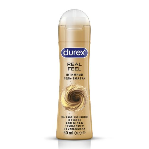 Інтимний гель-змазка DUREX Real Feel на силиконовій основі для більш тривалого зволоження (лубрикант), 50 мл - фото №1 Інтимний гель-змазка DUREX Real Feel на силиконовій основі для більш тривалого зволоження (лубрикант), 50 мл