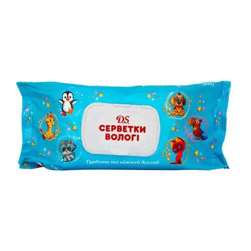 Серветки вологі D.S. дитячі з клапаном 100 шт. - фото №1 Серветки вологі D.S. дитячі з клапаном 100 шт.