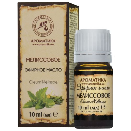 Олія ефірна меліси 10 мл - фото №1 Олія ефірна меліси 10 мл