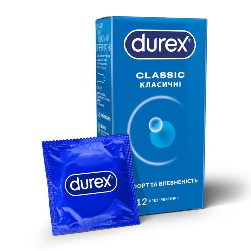 Презервативы латексные с силиконовой смазкой DUREX Сlassic (классические), 12 шт. - фото №1 Презервативы латексные с силиконовой смазкой DUREX Сlassic (классические), 12 шт.
