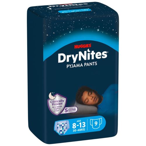 Труси-підгузки Huggies (Хаггіс) DryNites для хлопчиків нічні 8-13 років (30-48 кг) №9 - фото №1 Труси-підгузки Huggies (Хаггіс) DryNites для хлопчиків нічні 8-13 років (30-48 кг) №9