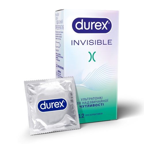 Презервативи латексні з силіконовою змазкою DUREX Іnvisible (ультратонкі), 12 шт. - фото №1 Презервативи латексні з силіконовою змазкою DUREX Іnvisible (ультратонкі), 12 шт.