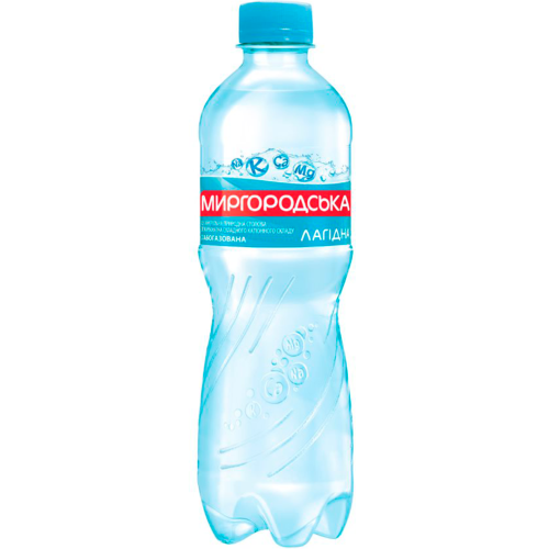 Вода мінеральна Миргородська Лагідна слабогазоана 0,5 л - фото №1 Вода мінеральна Миргородська Лагідна слабогазоана 0,5 л