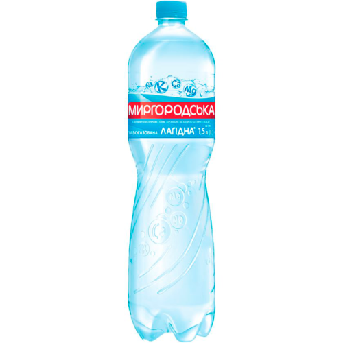 Вода мінеральна Миргородська Лагідна слабогазована 1,5 л - фото №1 Вода мінеральна Миргородська Лагідна слабогазована 1,5 л