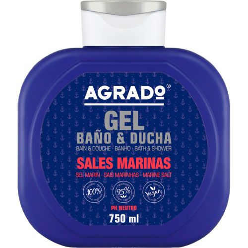 Гель Agrado для душа Морская соль 750 мл - фото №1 Гель Agrado для душа Морская соль 750 мл