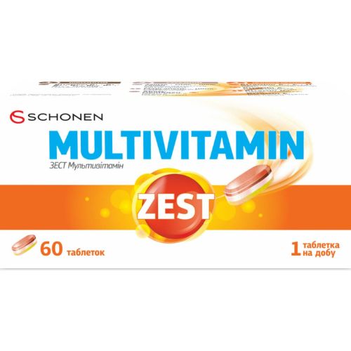 Витамины Zest Multivitamin (Зест Мультивитамин) таблетки №60 - фото №1 Витамины Zest Multivitamin (Зест Мультивитамин) таблетки №60