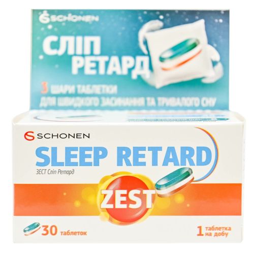 Zest Sleep Retard (Зест Сліп Ретард) тришарові таблетки № 30 - фото №1 Zest Sleep Retard (Зест Сліп Ретард) тришарові таблетки № 30