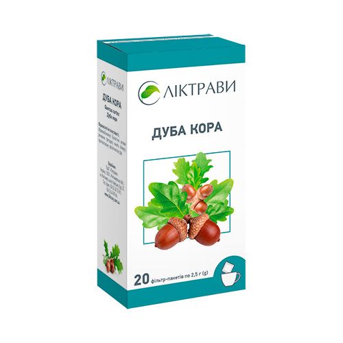 Дуба кора 2,5 г фільтр-пакет №20 - фото №1 Дуба кора 2,5 г фільтр-пакет №20