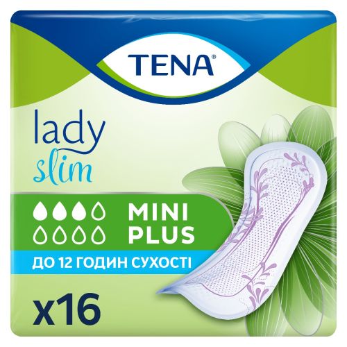 Прокладки TENA урологические женские Lady Slim Mini Plus №16 - фото №1 Прокладки TENA урологические женские Lady Slim Mini Plus №16