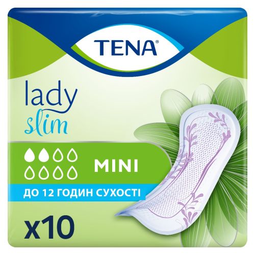 Прокладки TENA урологічні жіночі Lady Slim Mini №10 - фото №1 Прокладки TENA урологічні жіночі Lady Slim Mini №10