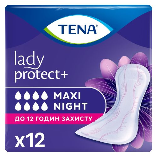 Прокладки урологічні Tena (Тена) Lady Maxi Night №12 - фото №1 Прокладки урологічні Tena (Тена) Lady Maxi Night №12