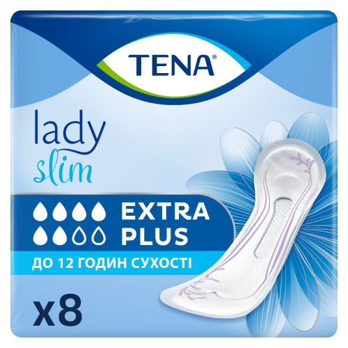 Прокладки урологические Tena (Тена) Lady Slim Extra Plus №8 - фото №1 Прокладки урологические Tena (Тена) Lady Slim Extra Plus №8