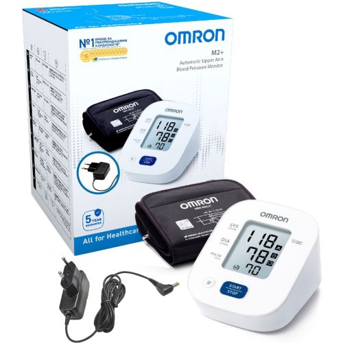 Тонометр Omron (Омрон) M2+ на плечо и адаптер HHP-CM01 - фото №1 Тонометр Omron (Омрон) M2+ на плечо и адаптер HHP-CM01